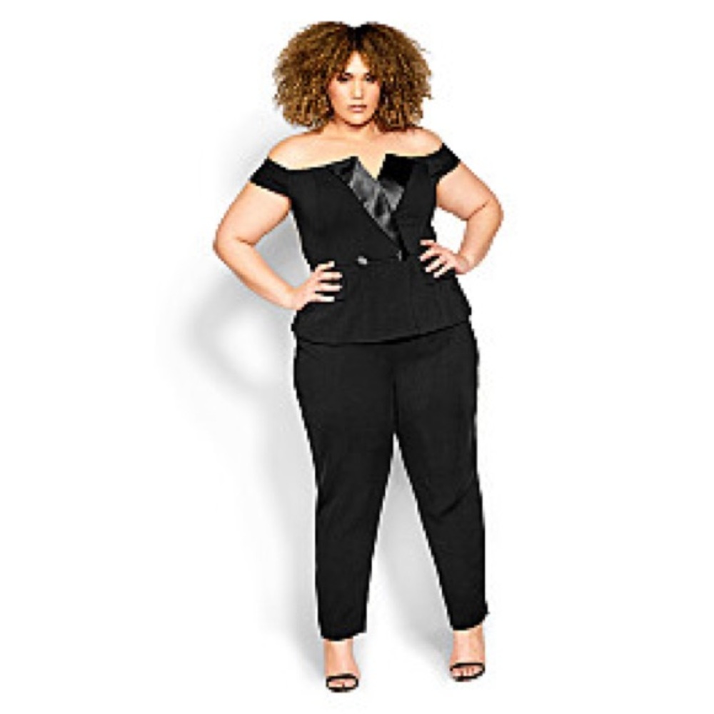 City Chic tuxedo jumpsuit